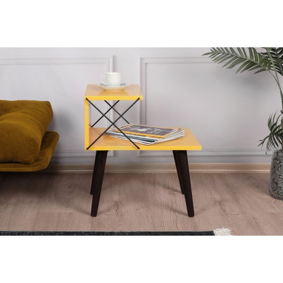 Κομοδίνο Cross - Χρώμα Κίτρινο - 50x40x55εκ Hanah Home Nightstand Cross - Yellow Yellow