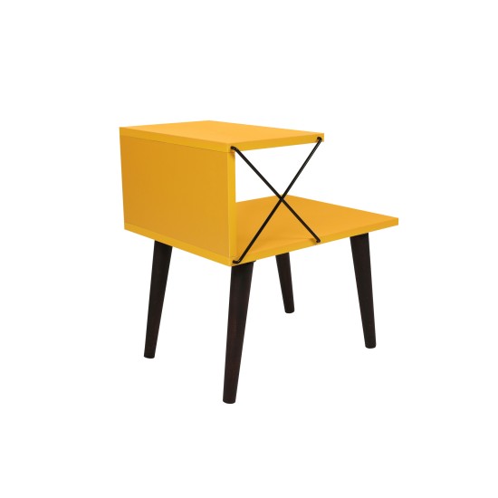 Κομοδίνο Cross - Χρώμα Κίτρινο - 50x40x55εκ Hanah Home Nightstand Cross - Yellow Yellow
