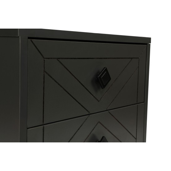 Nightstand Luna - Anthracite Anthracite Hanah Home Nightstand Luna - Anthracite Anthracite