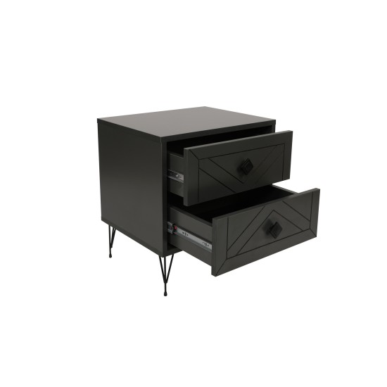 Nightstand Luna - Anthracite Anthracite Hanah Home Nightstand Luna - Anthracite Anthracite
