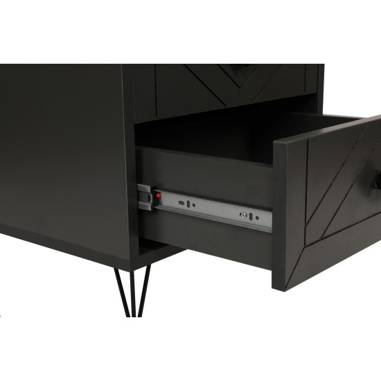 Nightstand Luna - Anthracite Anthracite Hanah Home Nightstand Luna - Anthracite Anthracite