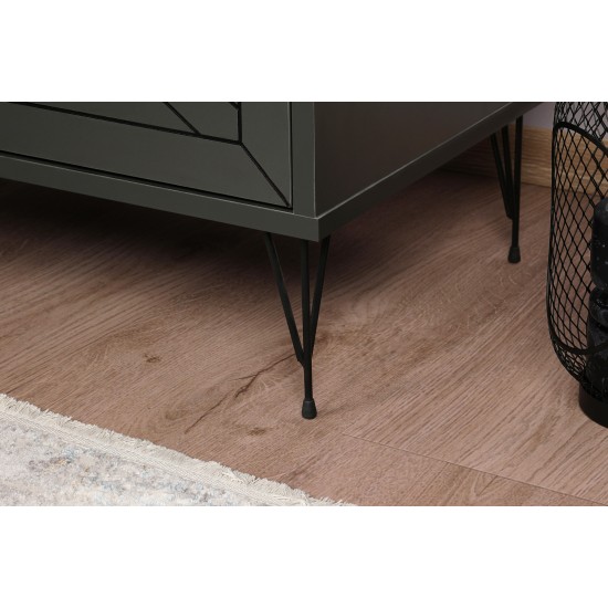 Nightstand Luna - Anthracite Anthracite Hanah Home Nightstand Luna - Anthracite Anthracite