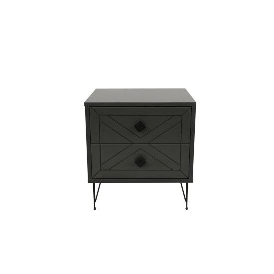 Nightstand Luna - Anthracite Anthracite Hanah Home Nightstand Luna - Anthracite Anthracite