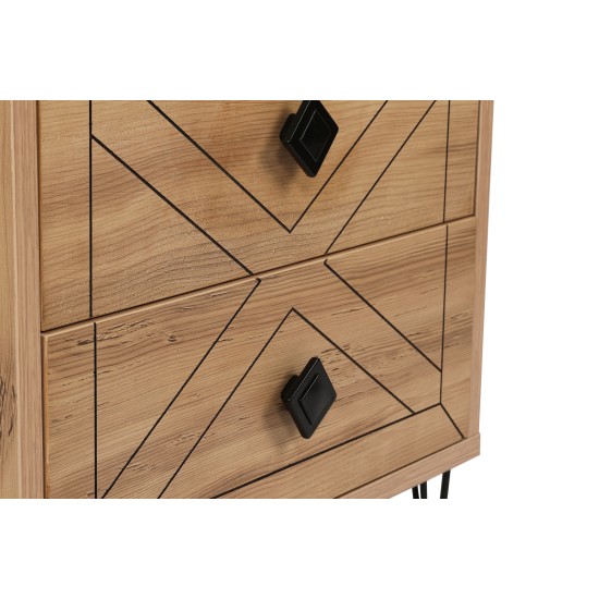 Nightstand Luna - Pine Pine Hanah Home Nightstand Luna - Pine Pine