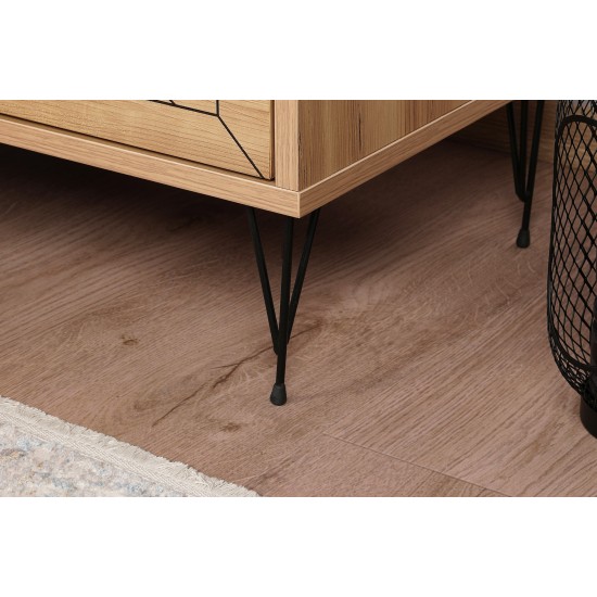 Nightstand Luna - Pine Pine Hanah Home Nightstand Luna - Pine Pine