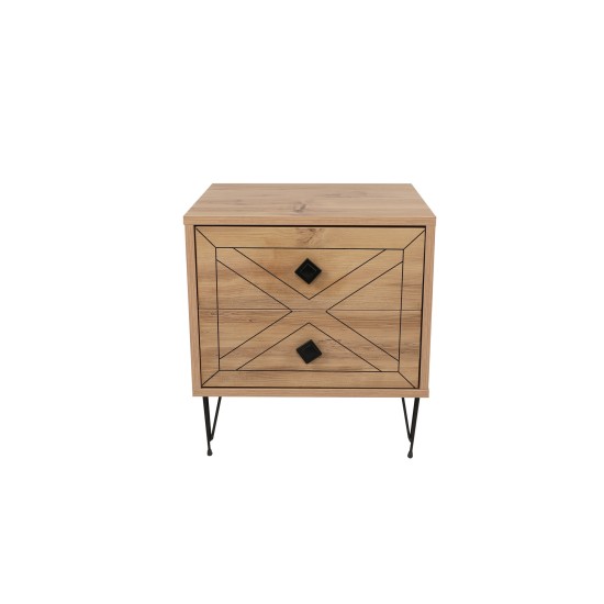 Nightstand Luna - Pine Pine Hanah Home Nightstand Luna - Pine Pine