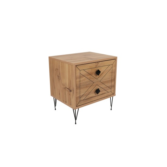Nightstand Luna - Pine Pine Hanah Home Nightstand Luna - Pine Pine