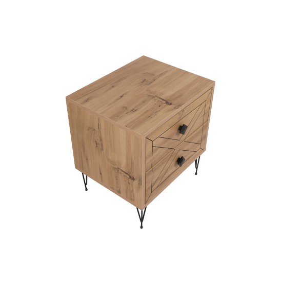 Nightstand Luna - Pine Pine Hanah Home Nightstand Luna - Pine Pine