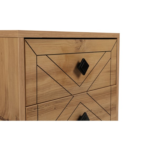 Nightstand Luna - Pine Pine Hanah Home Nightstand Luna - Pine Pine