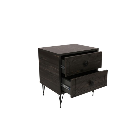 Nightstand Luna - Dark Brown Dark Brown Hanah Home Nightstand Luna - Dark Brown Dark Brown