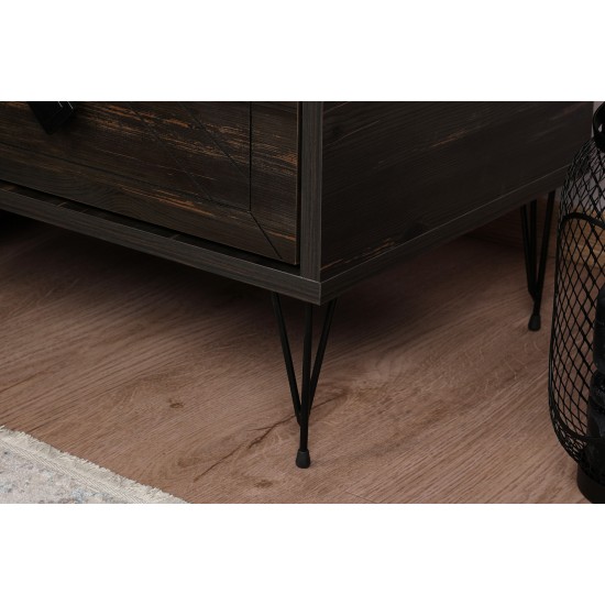 Nightstand Luna - Dark Brown Dark Brown Hanah Home Nightstand Luna - Dark Brown Dark Brown