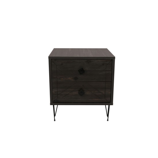 Nightstand Luna - Dark Brown Dark Brown Hanah Home Nightstand Luna - Dark Brown Dark Brown