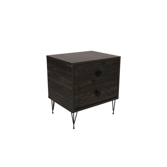 Nightstand Luna - Dark Brown Dark Brown Hanah Home Nightstand Luna - Dark Brown Dark Brown
