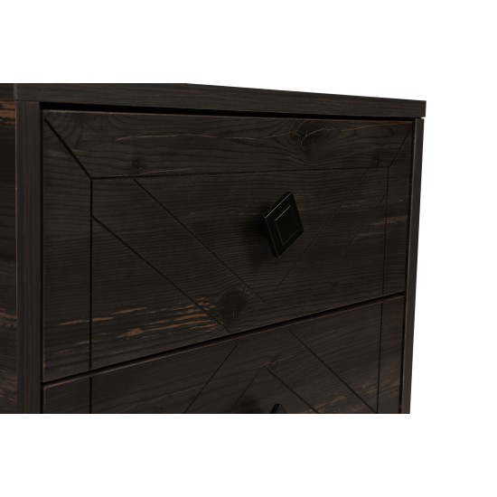 Nightstand Luna - Dark Brown Dark Brown Hanah Home Nightstand Luna - Dark Brown Dark Brown