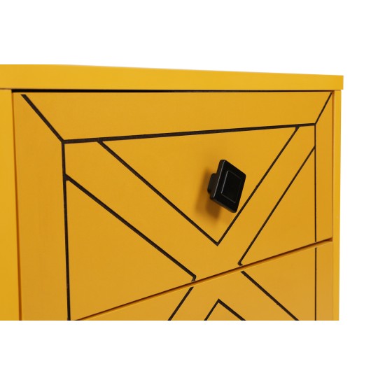 Nightstand Luna - Yellow Yellow Hanah Home Nightstand Luna - Yellow Yellow