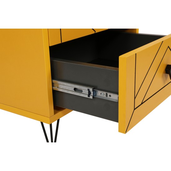 Nightstand Luna - Yellow Yellow Hanah Home Nightstand Luna - Yellow Yellow