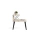 Nightstand Cross - Black, Travertine Travertine Black