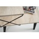 Nightstand Cross - Black, Travertine Travertine Black