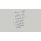 Βιβλιοθήκη - Elif - Χρώμα Λευκό - 90x20x156εκ