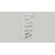 Βιβλιοθήκη Kuttap 90x22x182εκ - Χρώμα Λευκό