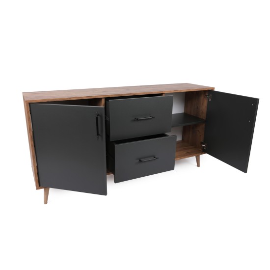 Μπουφές Cordoba 160x77x40 Καρυδί Ανθρακί Μπουφές Cordoba 160x77x40 Καρυδί Ανθρακί