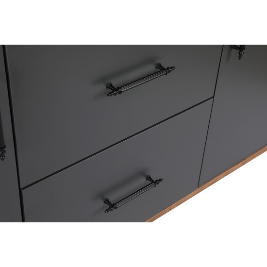 Μπουφές Cordoba 160x77x40 Καρυδί Ανθρακί Μπουφές Cordoba 160x77x40 Καρυδί Ανθρακί