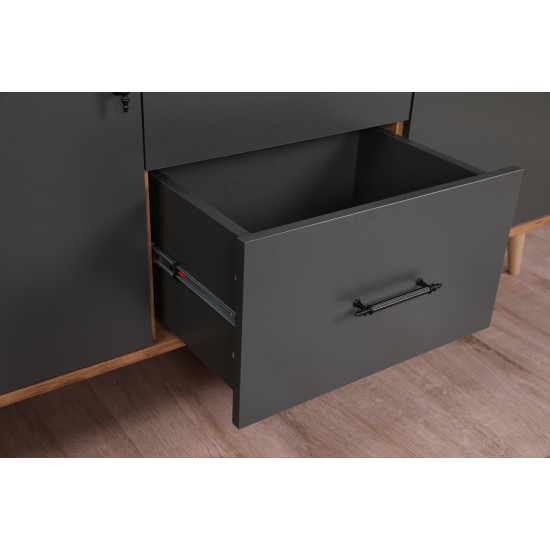 Μπουφές Cordoba 160x77x40 Καρυδί Ανθρακί Μπουφές Cordoba 160x77x40 Καρυδί Ανθρακί