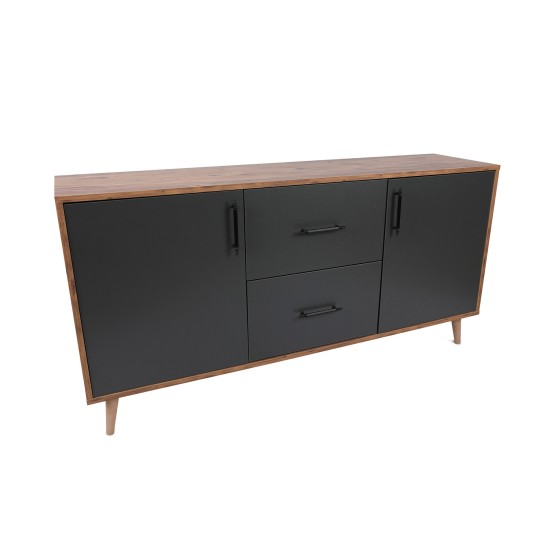 Μπουφές Cordoba 160x77x40 Καρυδί Ανθρακί Μπουφές Cordoba 160x77x40 Καρυδί Ανθρακί