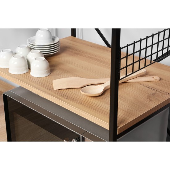 Hanah Home Multi Purpose Cabinet Anemon - Black, Pine Black
Pine