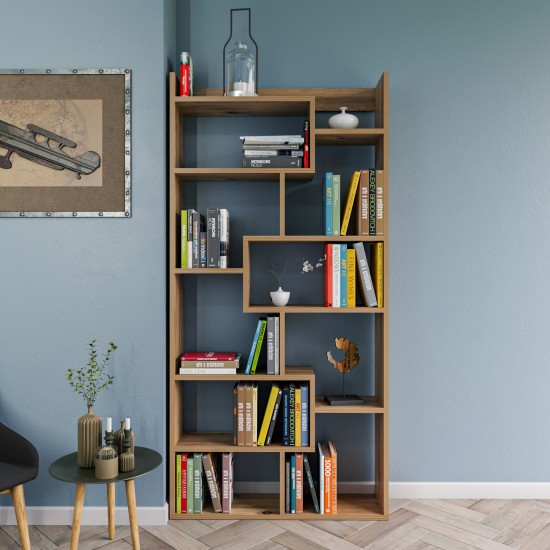 Bookshelf Kuttap - Pine Pine Hanah Home Bookshelf Kuttap - Pine Pine