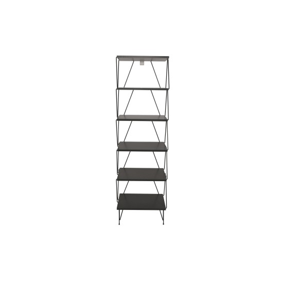 Βιβλιοθήκη Balaban 48x31x165εκ - Ανθρακί