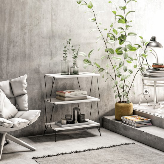 Hanah Home Side Table Lazandos - White White