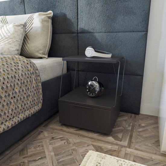Nightstand Tekoba - Anthracite Anthracite Hanah Home Nightstand Tekoba - Anthracite Anthracite