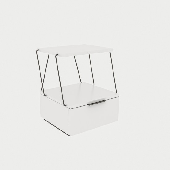 Hanah Home Nightstand Tekoba - White White