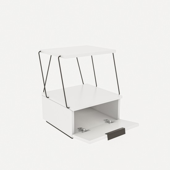 Hanah Home Nightstand Tekoba - White White