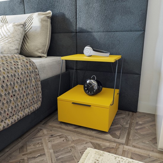 Hanah Home Nightstand Tekoba - Yellow Yellow