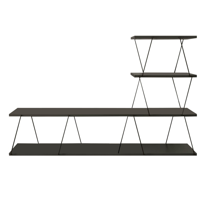 Έπιπλο Τηλεόρασης - Ilgaz - Χρώμα Ανθρακί - 150x30x93εκ