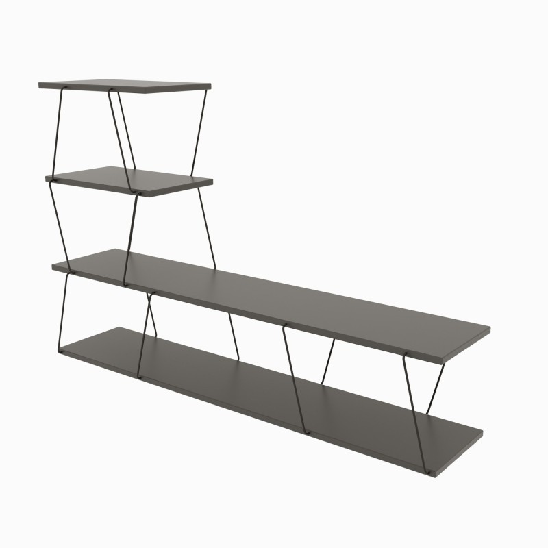 Έπιπλο Τηλεόρασης - Ilgaz - Χρώμα Ανθρακί - 150x30x93εκ