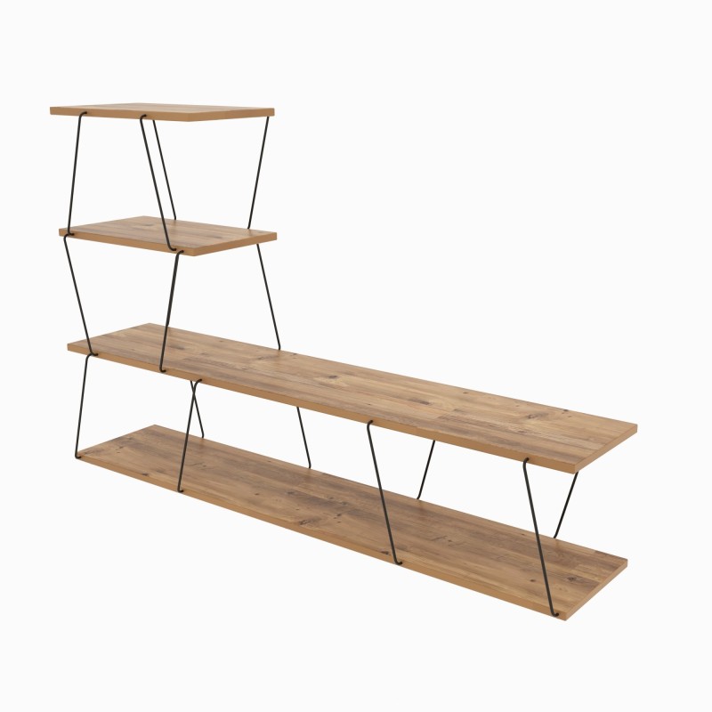 Έπιπλο Τηλεόρασης - Ilgaz - Χρώμα Φυσικό Πεύκο - 150x30x93εκ