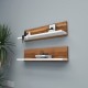 Hanah Home Wall Shelf Shelf - Walnut, White Walnut
White
