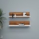 Hanah Home Wall Shelf Shelf - Walnut, White Walnut
White