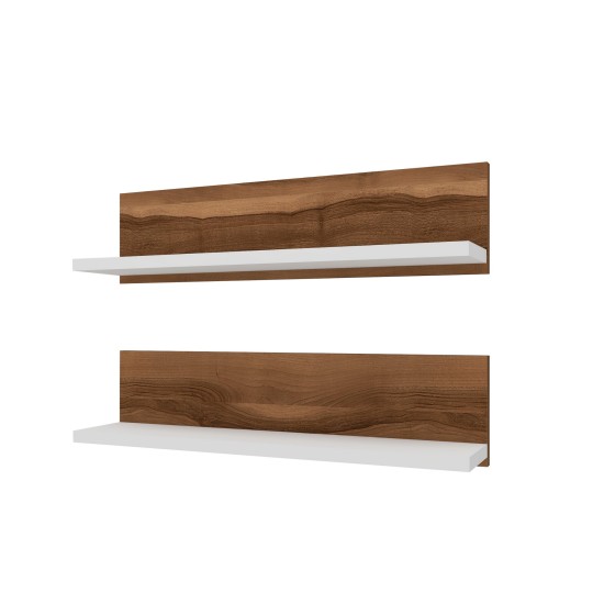 Hanah Home Wall Shelf Shelf - Walnut, White Walnut
White