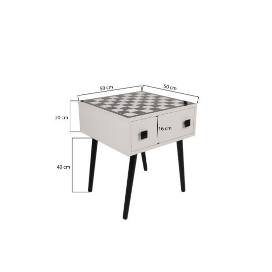 Chess Table Chesso - Black, White White
Black Chess Table Chesso - Black, White White
Black