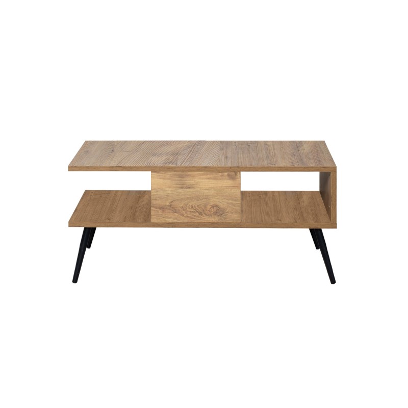 Τραπέζι Σαλονιού - Bukle  - Χρώμα Atlantic Πεύκο Μαύρο -  90x50x40εκ