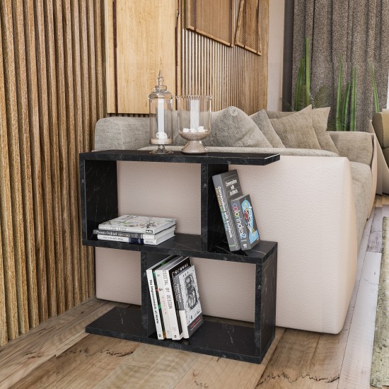 Side Table Life - Black, Marble Black