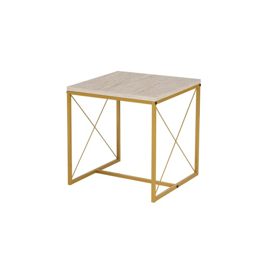Coffee Table Set Defne - Gold, Travertine Travertine
Gold Hanah Home Coffee Table Set Defne - Gold, Travertine Travertine
Gold