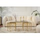 Coffee Table Set Defne - Gold, Travertine Travertine
Gold Hanah Home Coffee Table Set Defne - Gold, Travertine Travertine
Gold