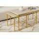 Coffee Table Set Defne - Gold, Travertine Travertine
Gold Hanah Home Coffee Table Set Defne - Gold, Travertine Travertine
Gold