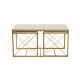 Coffee Table Set Defne - Gold, Travertine Travertine
Gold Hanah Home Coffee Table Set Defne - Gold, Travertine Travertine
Gold