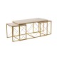 Coffee Table Set Defne - Gold, Travertine Travertine
Gold Hanah Home Coffee Table Set Defne - Gold, Travertine Travertine
Gold